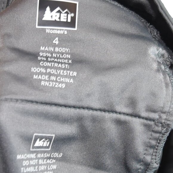 REI Stone Gray Outdoor Hiking Pants Women’s 4 Utility Travel Convertible Zip Off - Picture 9 of 9